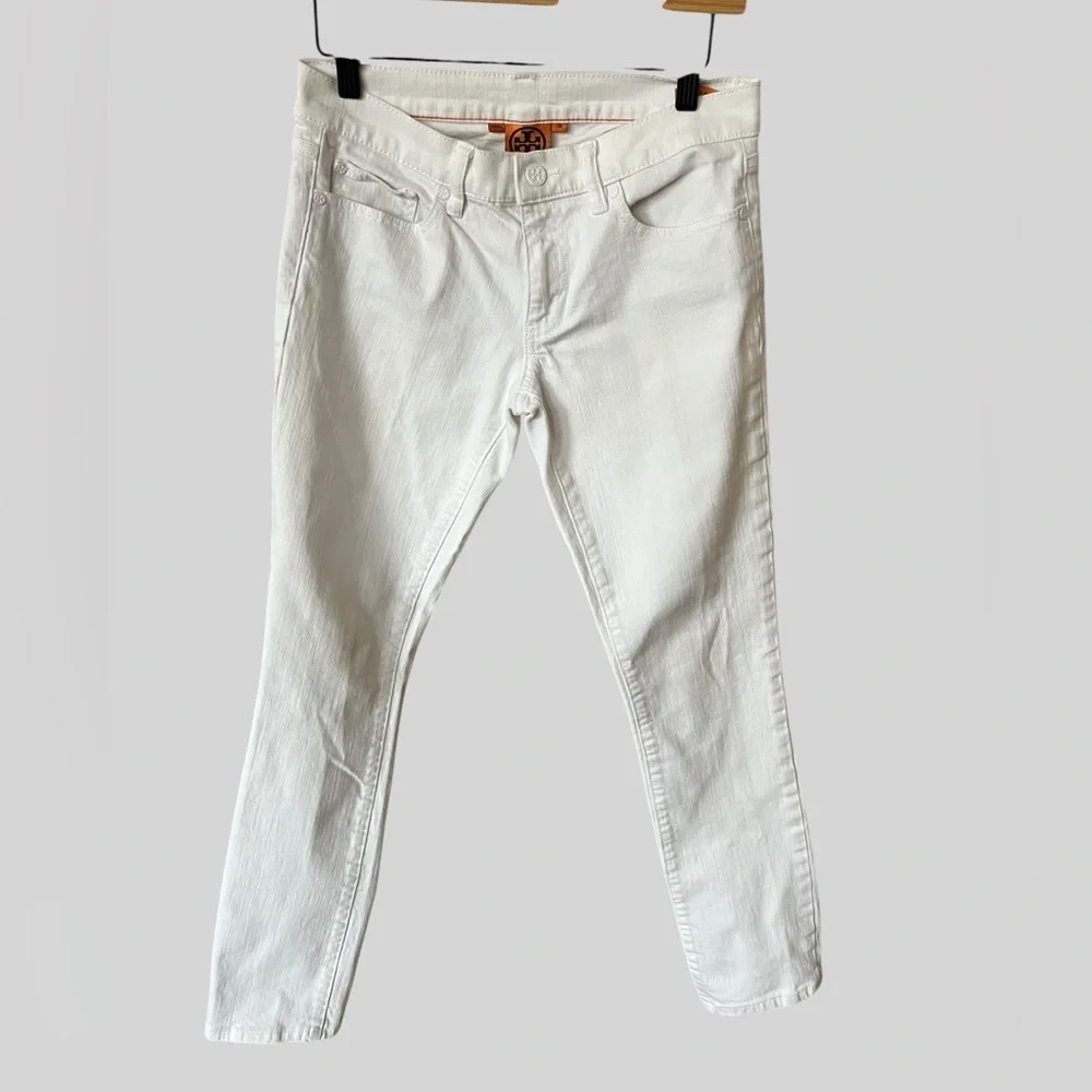 Tory Burch white super skinny Denim Jeans